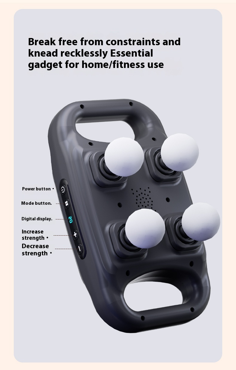 Rechargeable High-power Four-head Massager - الصورة 5