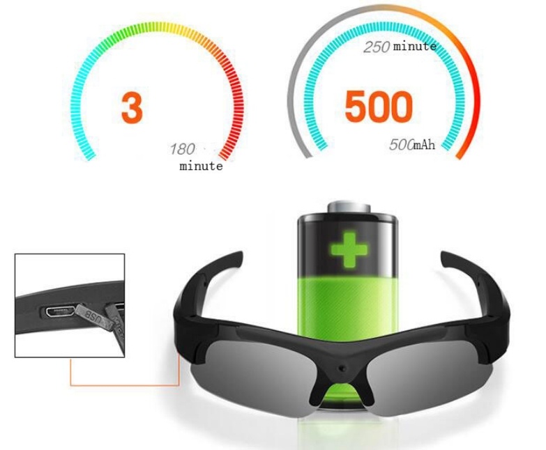 1080P Camcorder Polarized Sunglasses - الصورة 4