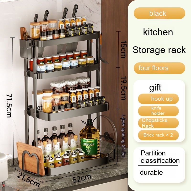 Kitchen Rack For Seasoning Multi-layer Storage Kitchen Supplies - الصورة 10